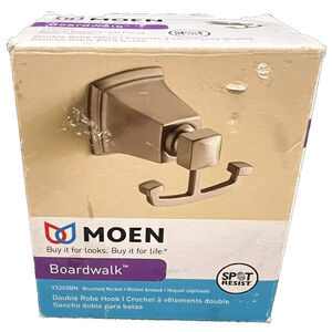 Moen Boardwalk Double Robe Hook in Brushed Nickel